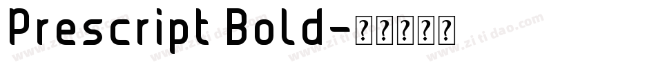 Prescript Bold字体转换
